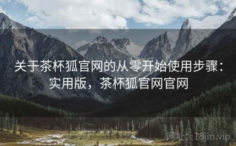 关于茶杯狐官网的从零开始使用步骤：实用版，茶杯狐官网官网