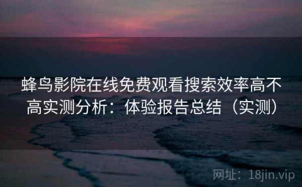蜂鸟影院在线免费观看搜索效率高不高实测分析：体验报告总结（实测）